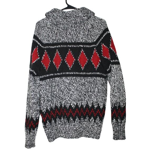 VTG American Eagle Hand Knit Cowichan Zip Up Sweater Men's Small - Picture 2 of 6